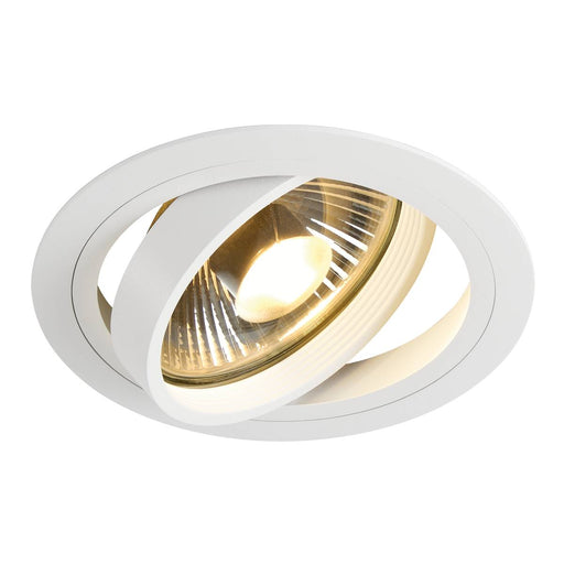 SLV 113540 NEW TRIA ES111 downlight, round, matt white, max. 75W, incl. leaf springs - Toplightco