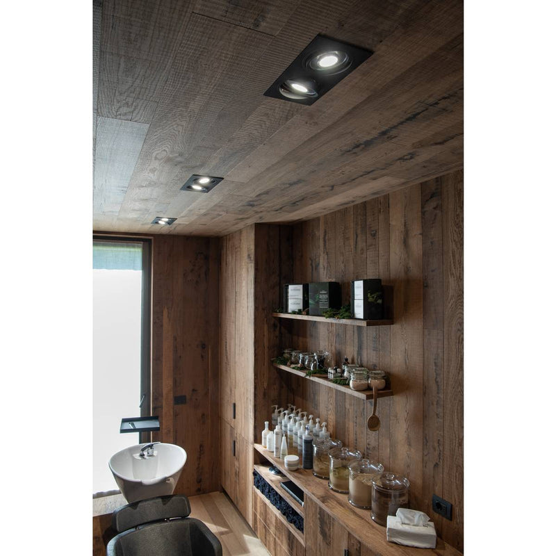 SLV 113840 NEW TRIA ES111 SQUARE, black, 2x GU10, max. 2x 75W, incl. leaf springs - Toplightco