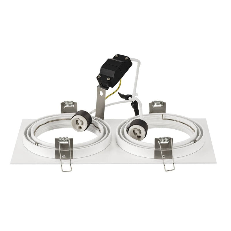 SLV 113841 NEW TRIA ES111 SQUARE, white, 2x GU10, max. 2x 75W, incl. leaf springs - Toplightco