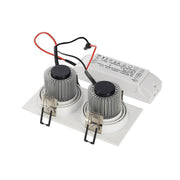 SLV 113891 NEW TRIA 2 DL SQUARE SET, matt white, 2x 6W, 38°, 2700K, incl. driver, clip springs - Toplightco