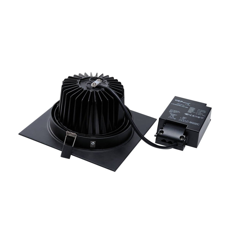 SLV 114280 NEW TRIA LED DL SQUARE SET, matt black, 25W, 30°, 2700K, incl. driver, clip springs - Toplightco