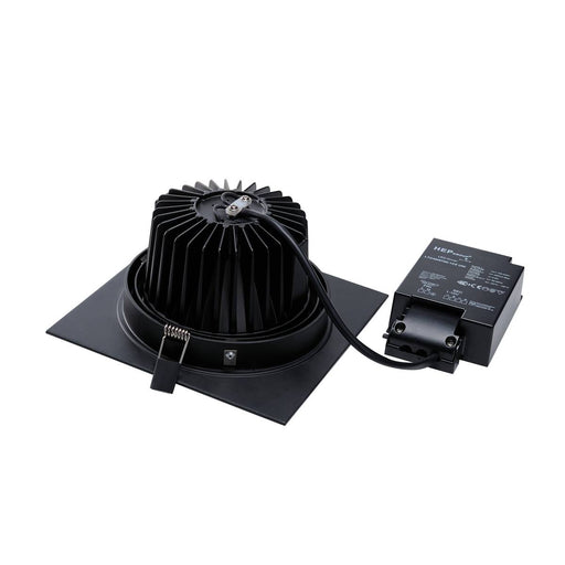 SLV 114280 NEW TRIA LED DL SQUARE SET, matt black, 25W, 30°, 2700K, incl. driver, clip springs - Toplightco