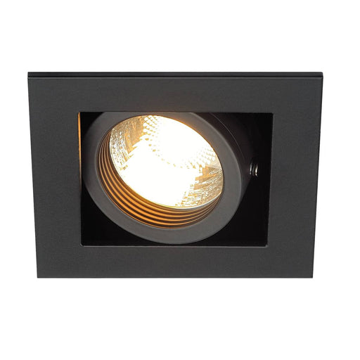 SLV 115510 KADUX 1 GU10 downlight, square , matt black, max. 50W - Toplightco