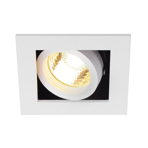 SLV 115511 KADUX 1 GU10 downlight, square , matt white, max. 50W - Toplightco