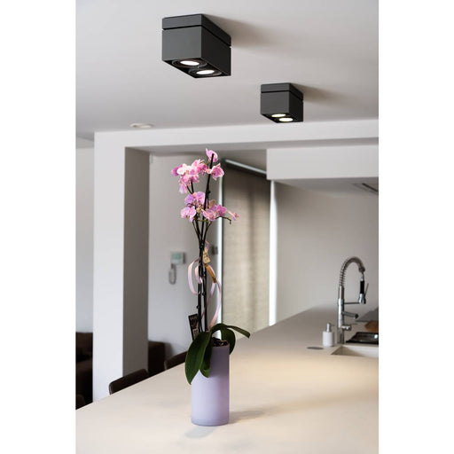 SLV 117110 KARDAMOD SURFACE SQUARE ES111 DOUBLE ceiling light, square, black, 2xGU10, max. 2x75W - Toplightco