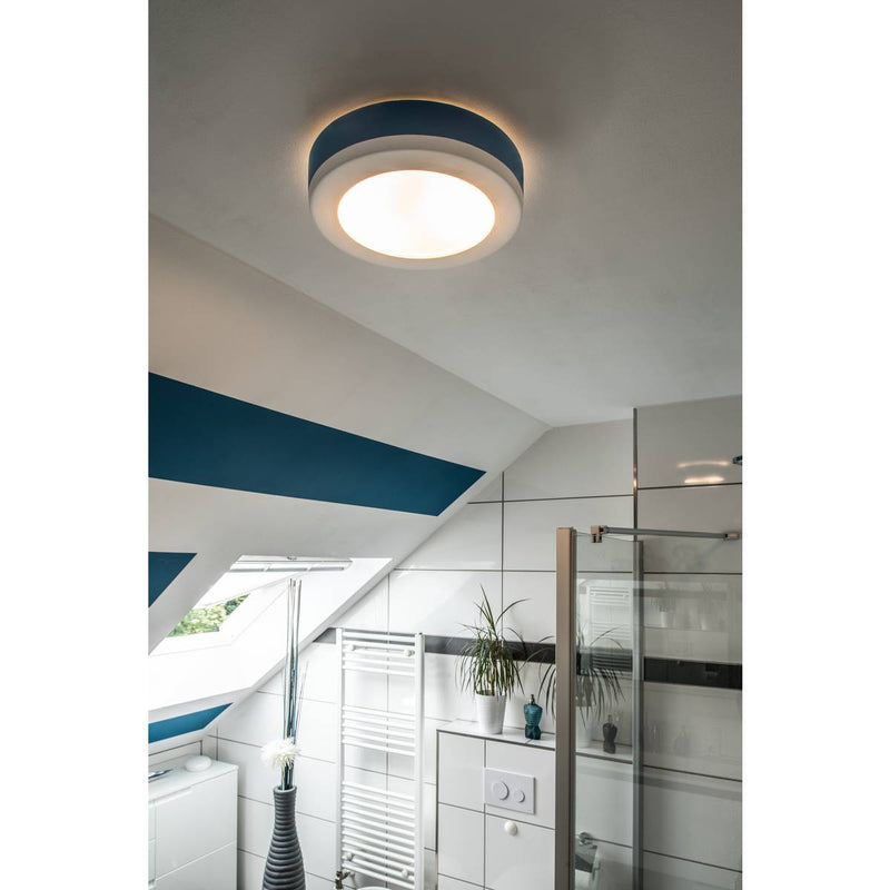 SLV 148001 Ceiling light, GL 105 E27, round, white plaster, max. 2x 25W - Toplightco