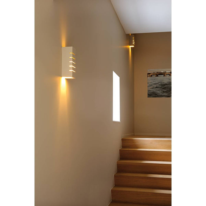 SLV 148010 Wall light, GL 100 SLOT, square, white plaster, E14, max. 40W - Toplightco