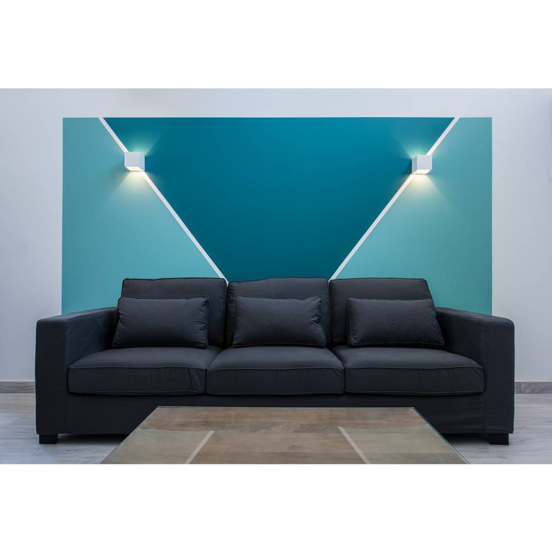 SLV 148018 PLASTRA CUBE wall light, square, white plaster, G9, max. 42W - Toplightco