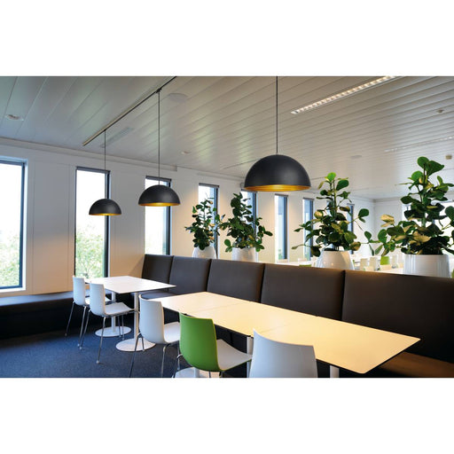 SLV 153130 FORCHINI M pendant, 40cm, round, black/gold, E27, with black 3-Circuit adapter - Toplightco