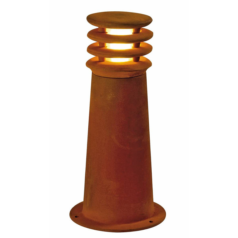 SLV 229020 RUSTY 40 bollard light, rusted iron, E27 Energy Saver, max. 11W, IP55 - Toplightco