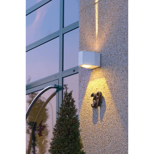 SLV 229664 OUT BEAM LED wall light, beam up / flood down, silver-grey, IP44 - Toplightco