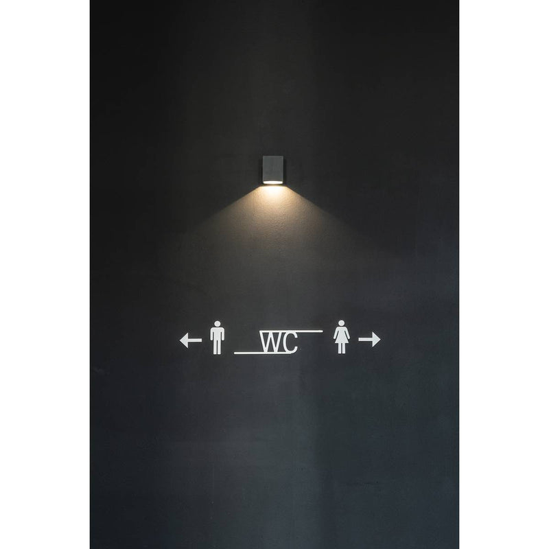 SLV 232435 QUAD 1 XL wall light, square, anthracite, 3.2W COB LED, 3000K, IP44 - Toplightco