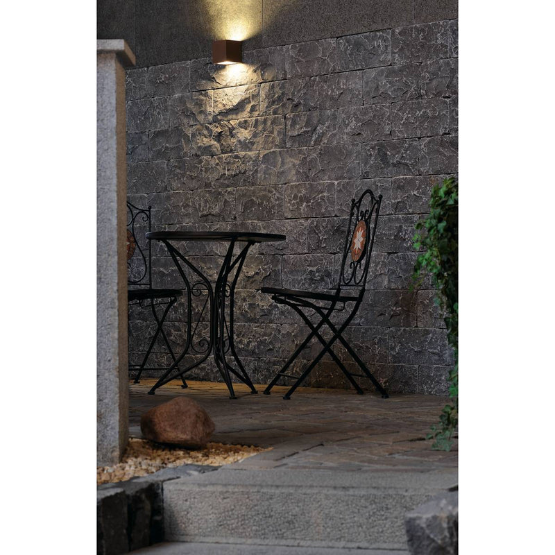 SLV 232537 SITRA CUBE wall light, rust, GX53, max. 9W, IP44 - Toplightco